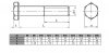 Śruby M12x70 nierdzewne A2 DIN 931  - 10 szt